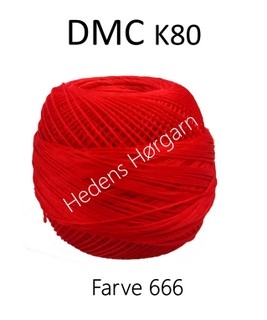 DMC K80 farve 666 Rød